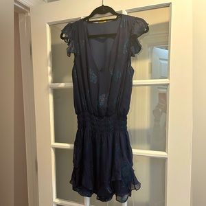 Ramy Brook Size S Silk Dress Navy